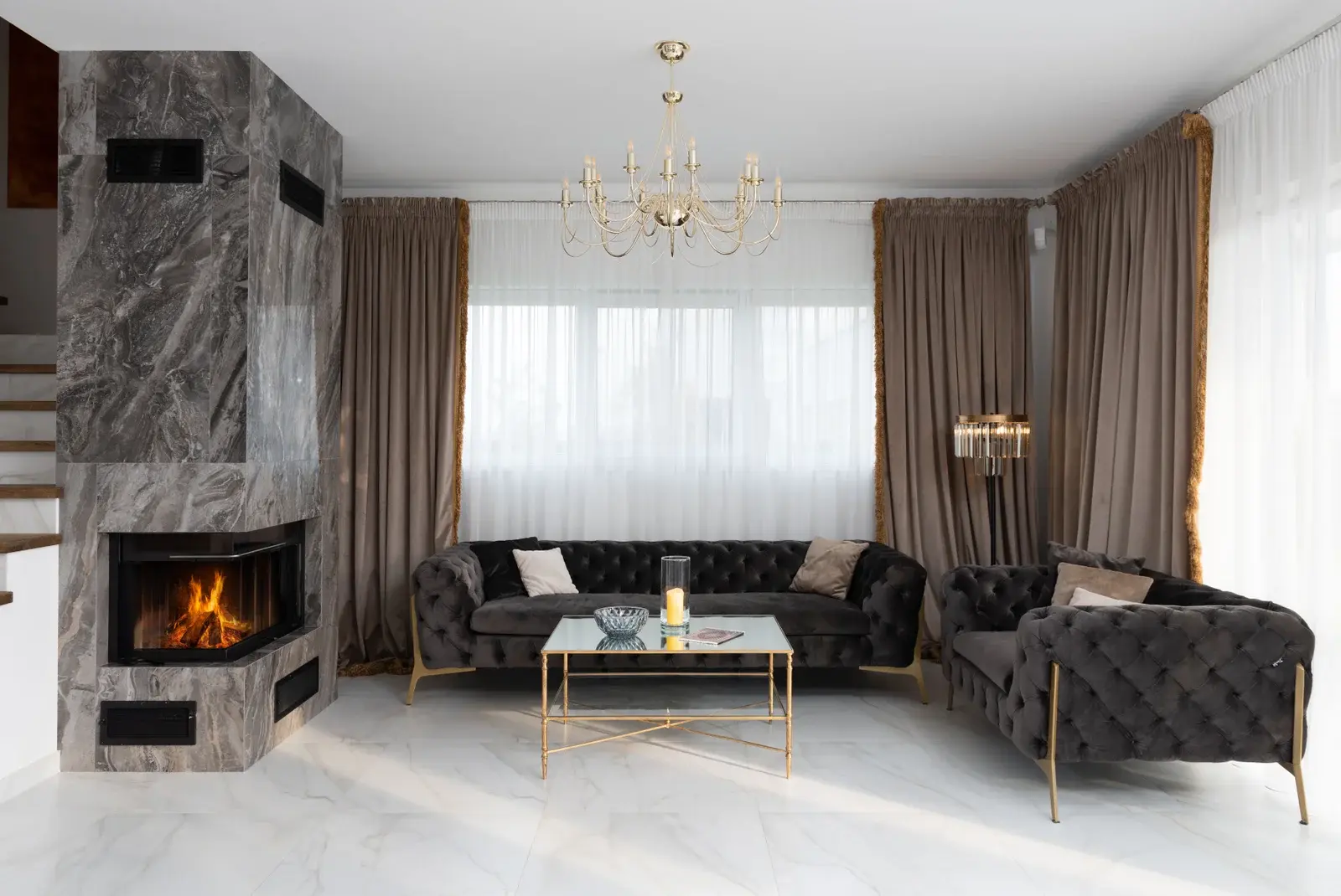 salon w stylu klasycznym
